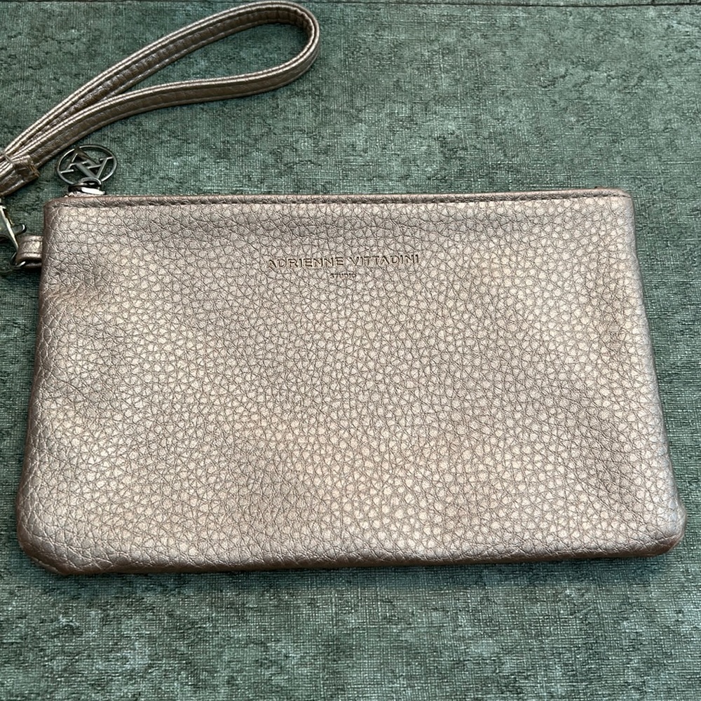 Adrienne Vittadini goldtone wristlet